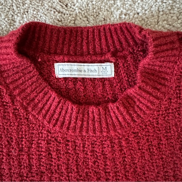 Abercrombie Cozy Red Sweater - Picture 3 of 8